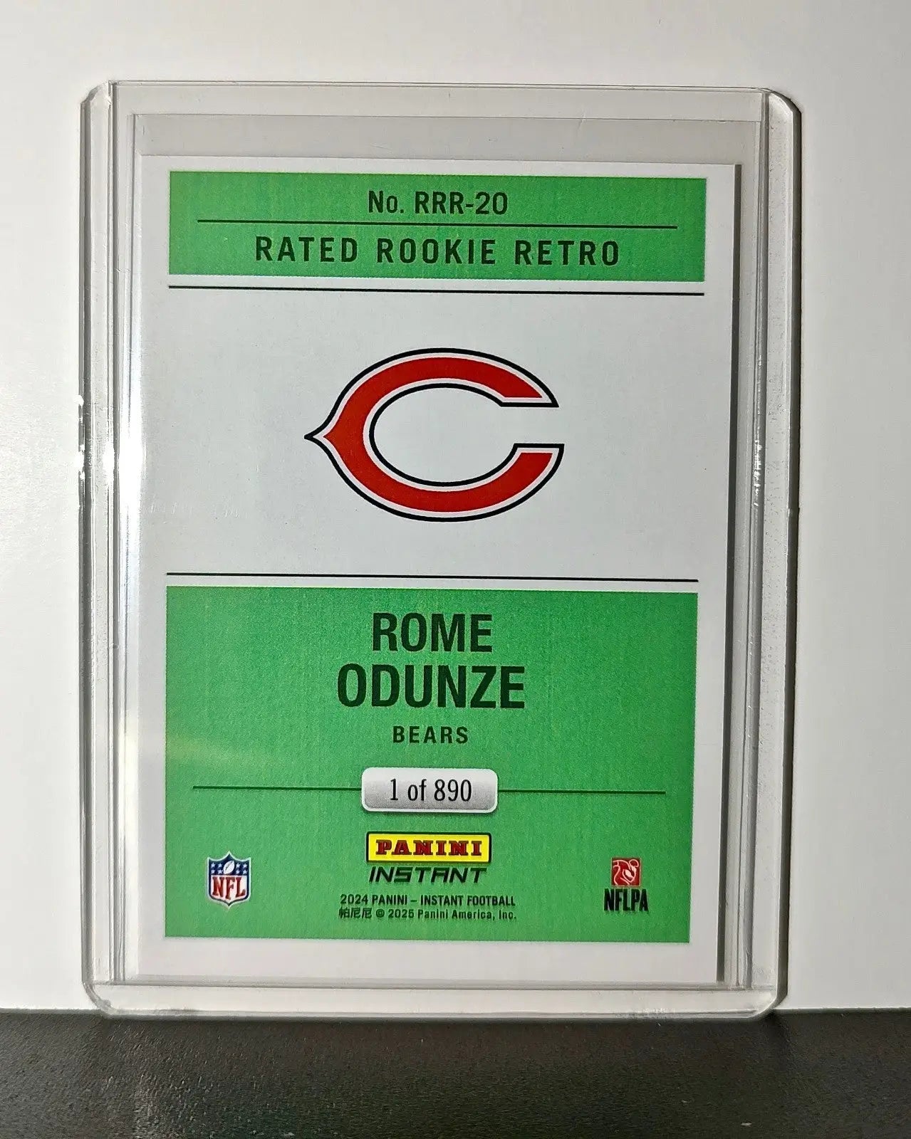 Rome Odunze Rookie 2024 Panini Rated Rookie Retro NFL #20 Card Bears 1 of 890 - Football Card Single
