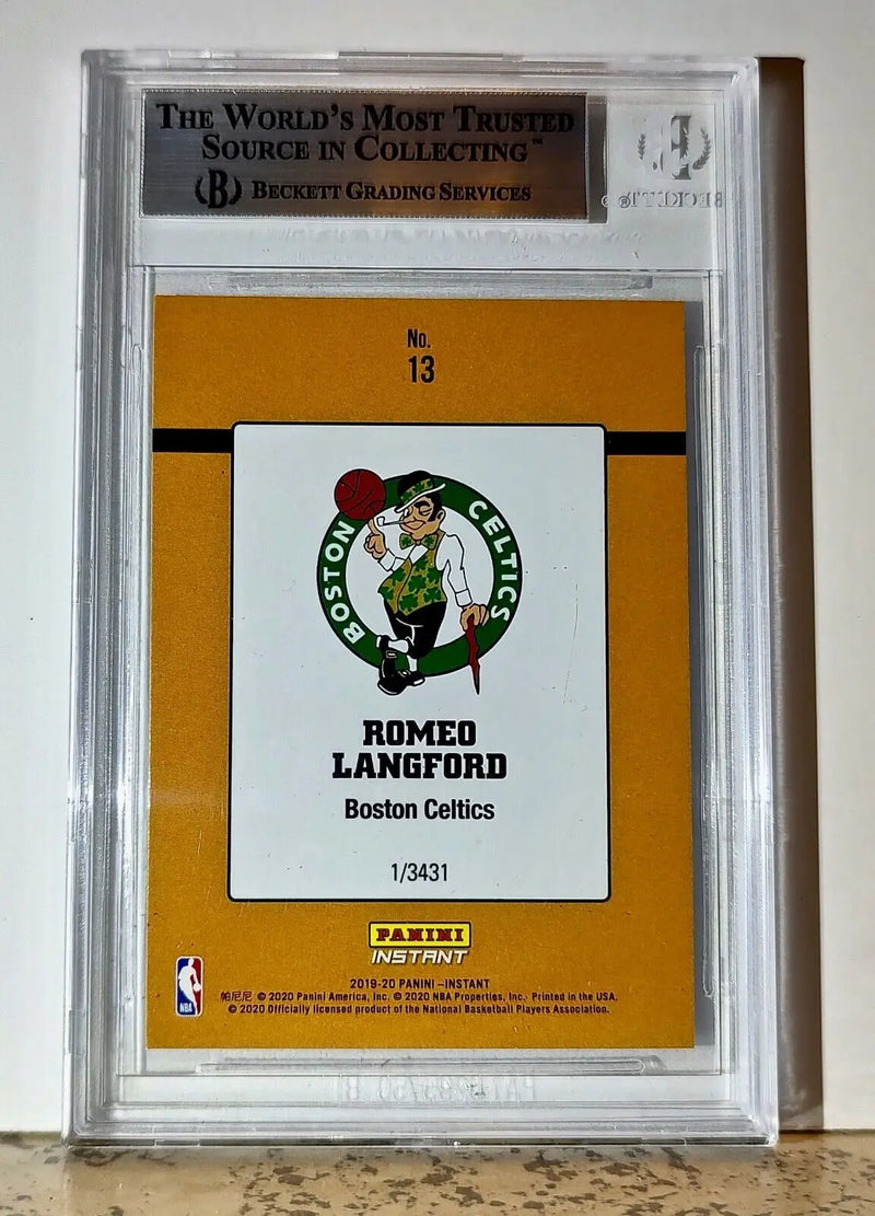 Romeo Langford 2019-20 Panini NBA #13 Rated Rookies 1/3431 BGS 9 Mint Celtics - Basketball Card Single