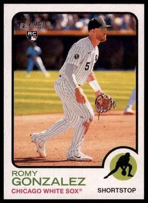 Romy Gonzalez Rookie 2022 Topps Heritage #164 Chicago White Sox - Baseball Card Single
