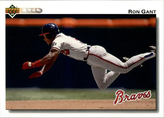 Ron Gant 1992 Upper Deck MLB #345 Baseball Card Atlanta Braves - Baseball Card Single