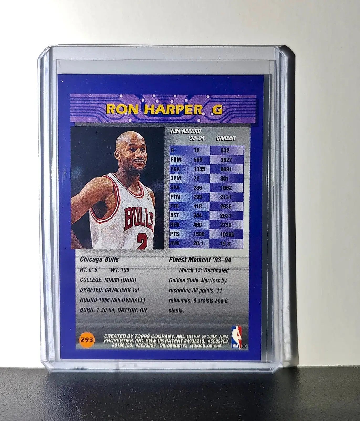 Ron Harper 1994-95 Topps Finest #293 Basketball Card - Basketball Card Single