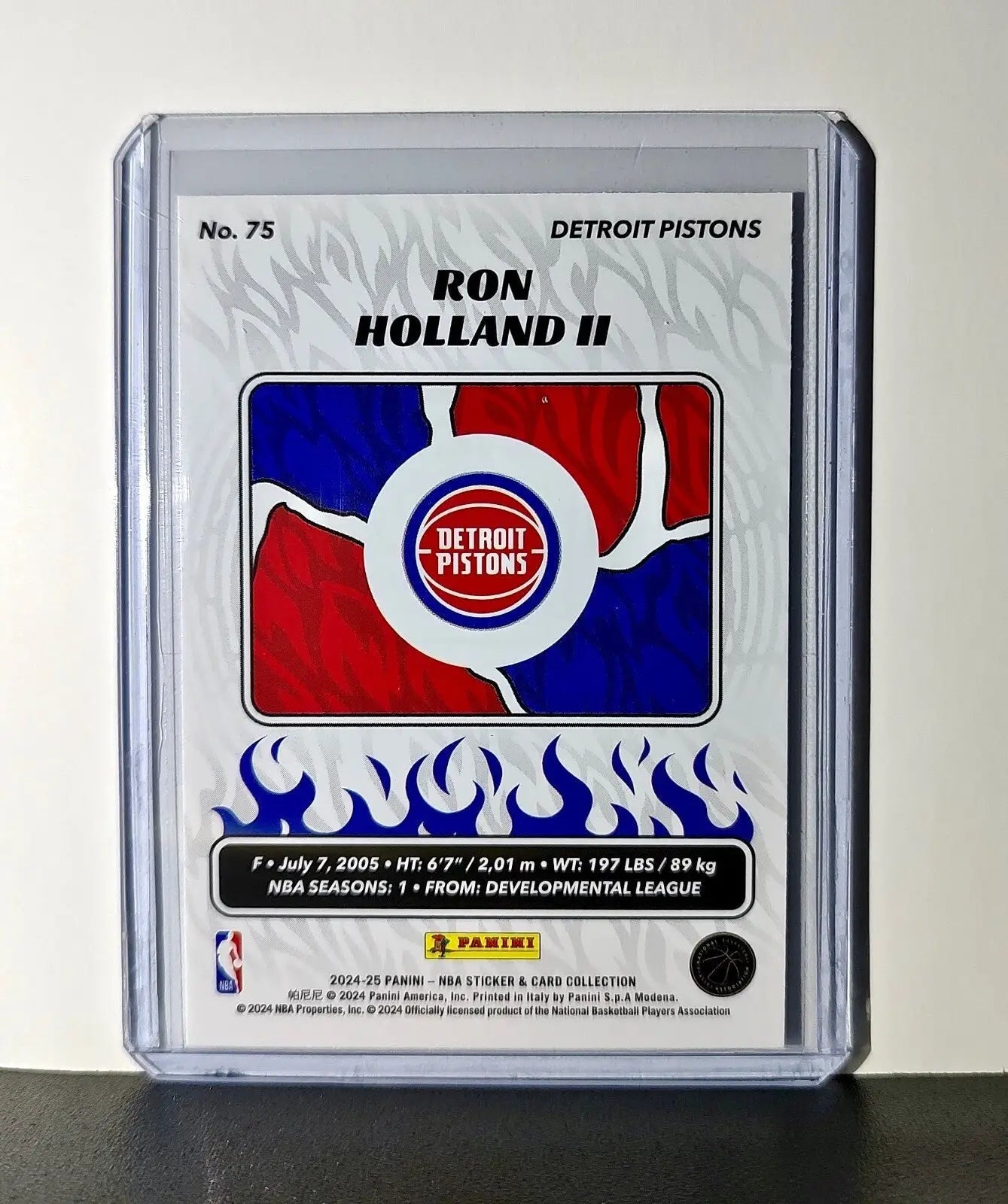 Ron Holland II Rookie 2024-25 Panini NBA #75 Sticker Card Detroit Pistons - Basketball Card Single