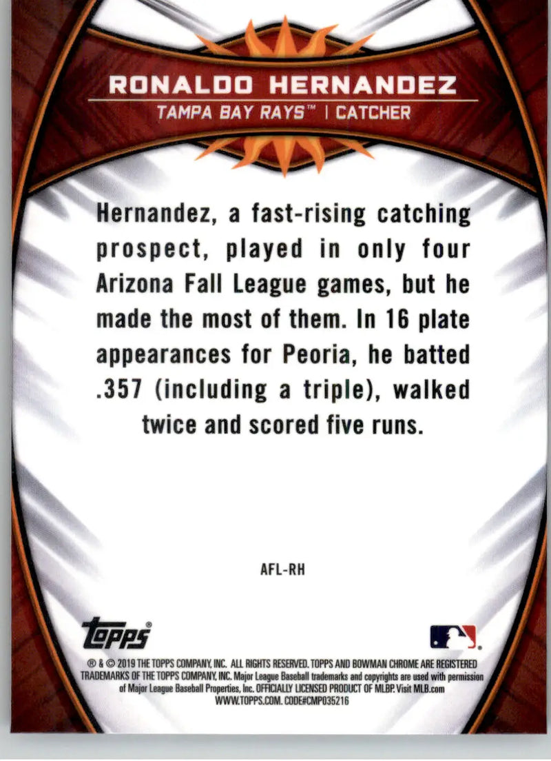 Ronaldo Hernandez - 2019 Bowman Chrome #AFL-RH Arizona Fall League Fall-Stars - Baseball Card Single