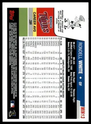 Rondell White 2006 Topps Minnesota Twins #MIN13 Minnesota Twins - Baseball Card Single