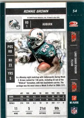 Ronnie Brown - 2009 Playoff Contenders - #54 - Football - Football Card Single