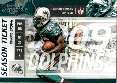 Ronnie Brown - 2009 Playoff Contenders - #54 - Football - Football Card Single