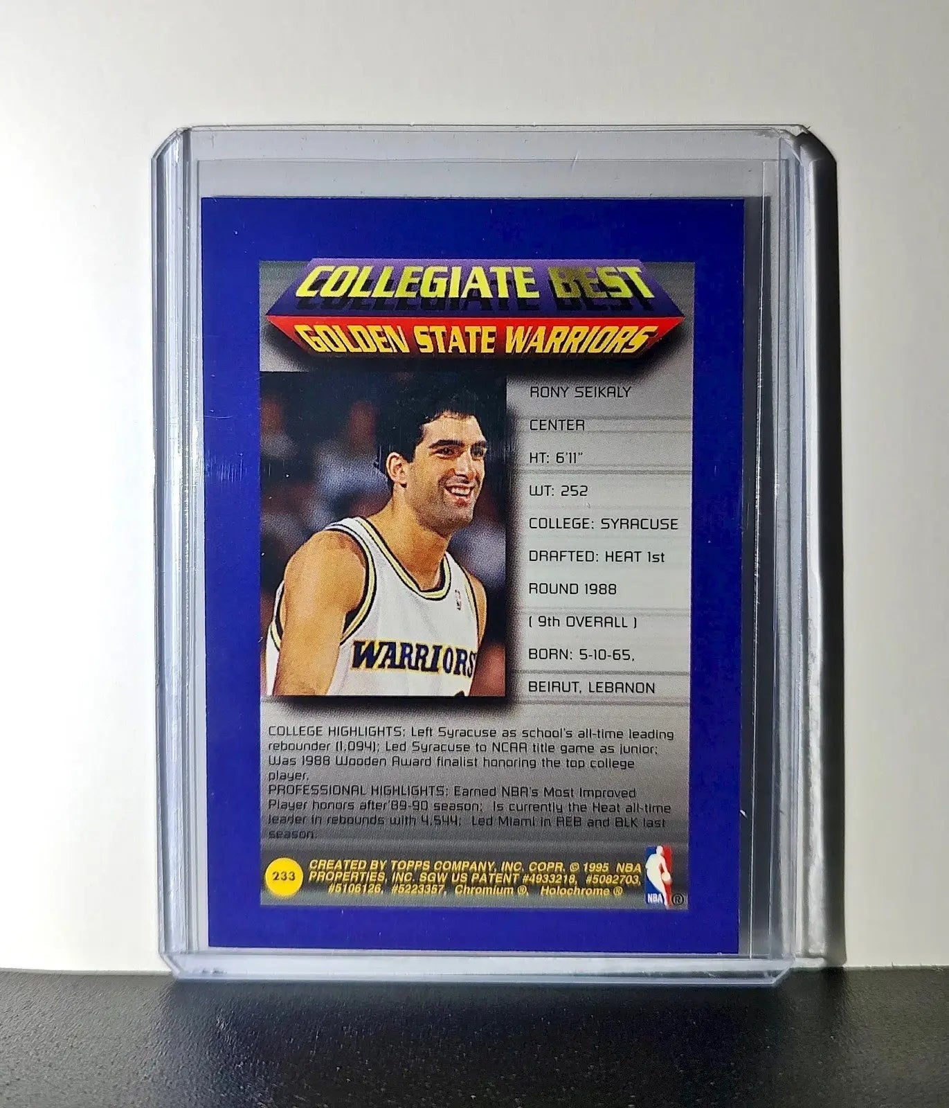 Rony Seikaly 1994-95 Topps Finest #233 Collegiate Best