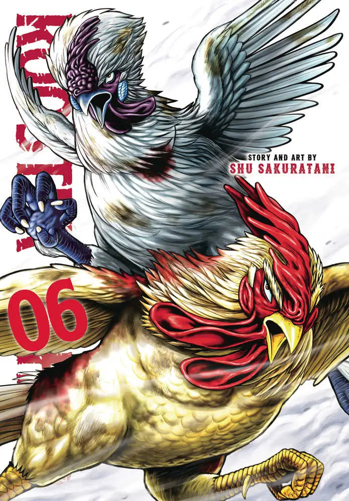 Rooster Fighter Graphic Novel Volume 06 cover with two menacing roosters artwork