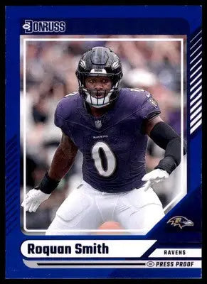 Roquan Smith 2024 Donruss Press Proof Blue #28 Baltimore Ravens - Football Card Single