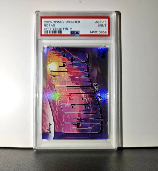 Rosas 2025 Topps Disney Wonder #GF-15 Greetings From Card Wish PSA 9 - Non-Sports Card Single