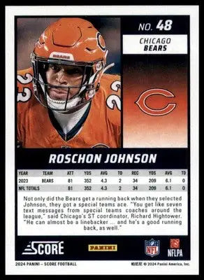 Roschon Johnson 2024 Score #48 Chicago Bears