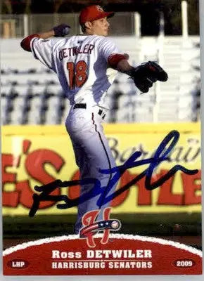 Ross Detwiler - 2009 Grandstand Harrisburg Senators SGA - #NNO - AUTO Baseball - Baseball Card Single