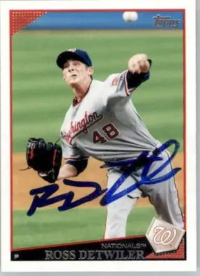 Ross Detwiler - 2009 Topps Updates & Highlights - #UH279 - AUTO Baseball - Baseball Card Single