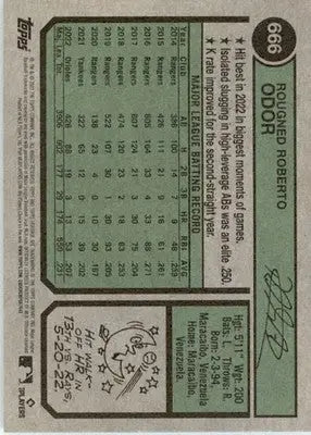 Rougned Odor - 2023 Topps Heritage - #666 - Baseball - Baseball Card Single