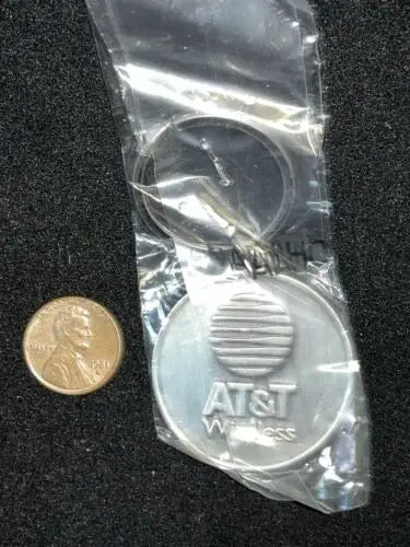 AT&T Wireless keychain promoting Round Rock Express in plastic packaging 2001