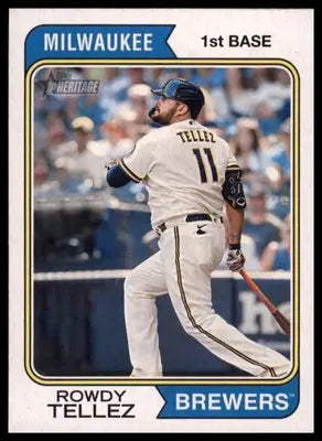 Rowdy Tellez 2023 Topps Heritage #27 Milwaukee Brewers - Baseball Card Single
