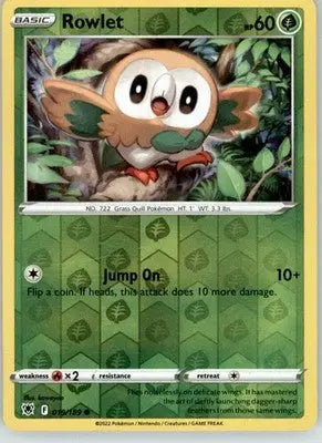 Rowlet - Astral Radiance - 019/189 - Reverse Holo LP Pokemon