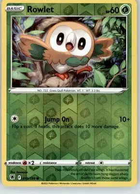 Rowlet - Astral Radiance - 019/189 - Reverse Holo LP Pokemon - Pokémon Card Single