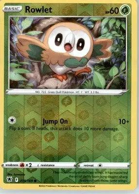 Rowlet - SWSH10: Astral Radiance - Reverse Holo LP - #019/189 - Pokémon Card Single