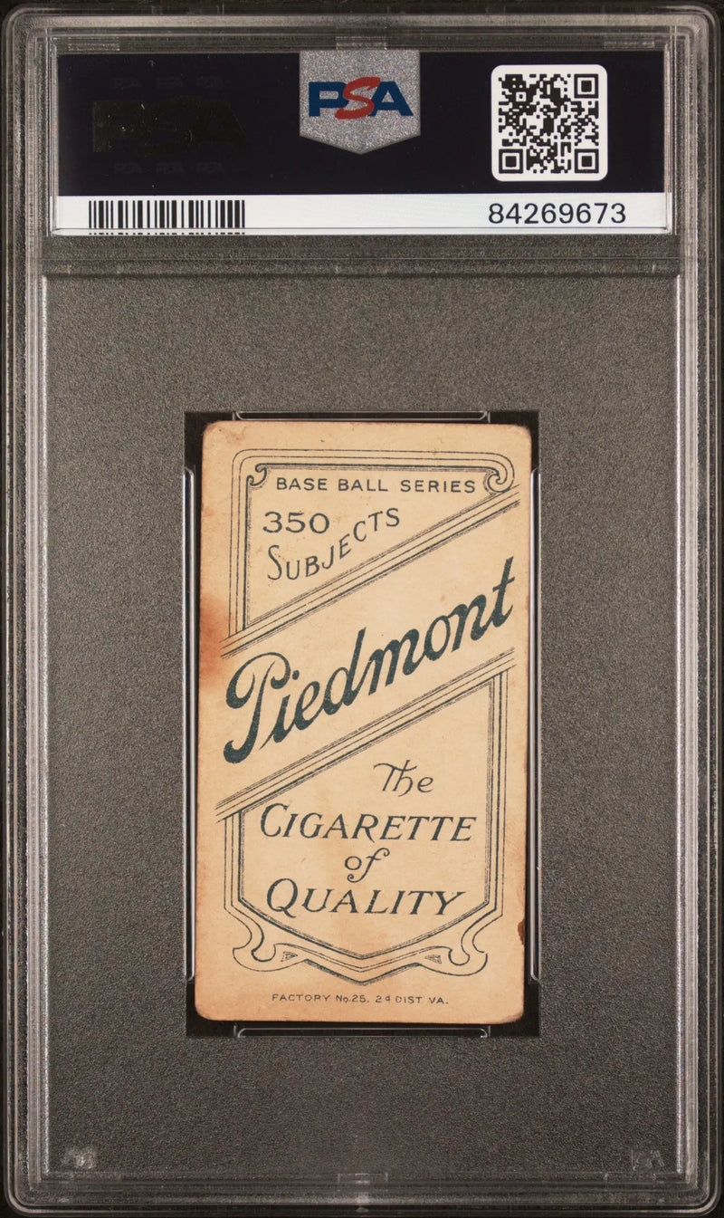 Roy Brashear 1909-11 T206 Piedmont 350 trading card in protective PSA grading case