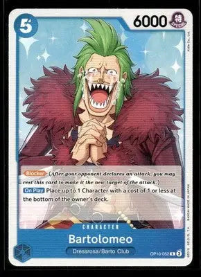 Royal Blood Bartolomeo Barto Club Common #OP10-052 Near Mint or Better - One Piece Card Single