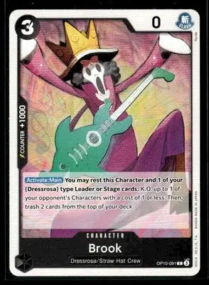Royal Blood Brook Straw Hat Crew Common #OP10-091 Near Mint or Better - One Piece Card Single