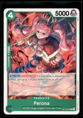 Royal Blood Perona Thriller Bark Pirates Common #OP10-036 Near Mint or Better - Other