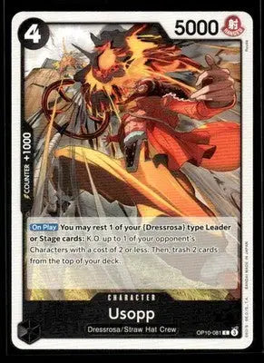 Royal Blood Usopp Straw Hat Crew Common #OP10-081 Near Mint or Better - One Piece Card Single