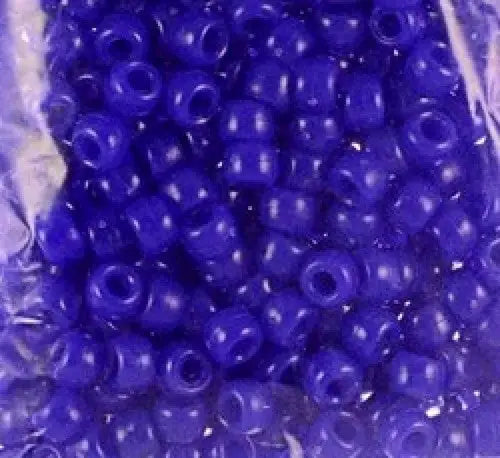 Royal Blue Pony Acrylic beads 2.3 oz- (approx. 250 beads) - Other