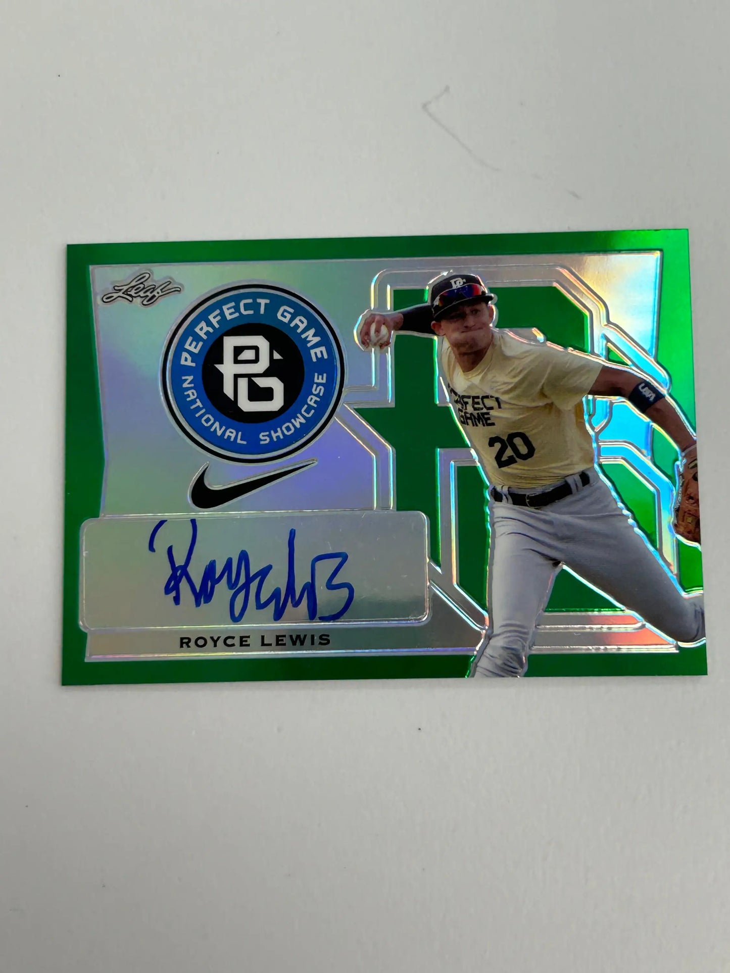 Royce Lewis 2016 Leaf Perfect Game Signature Green #5/5 - Baseball Card Single