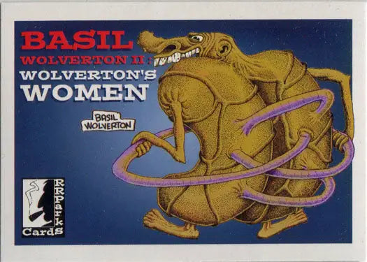 Cartoon yellow creature with sharp teeth on RR Parks Promo Card 5 trading card