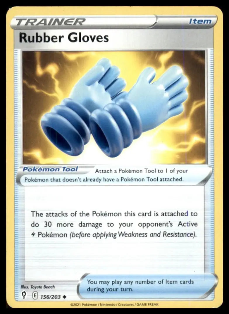 Rubber Gloves 156/203 SWSH07: Evolving Skies Regular - Pokémon Card Single