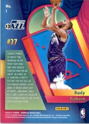 Rudy Gobert - 2020-21 Donruss - #1 - Power in the Paint Basketball - Basketball Card Single