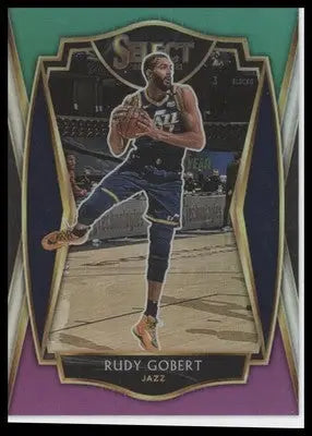 Rudy Gobert 2020-21 Panini Select Green White Purple #146 Utah Jazz - Basketball Card Single