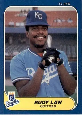 Rudy Law - 1986 Fleer Update - #U-66 - Baseball - Baseball Card Single