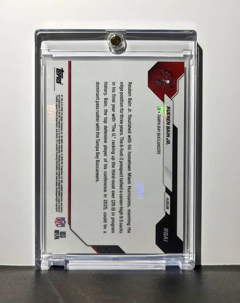Rueben Bain Jr Rookie 2026 Topps Now Draft Night #RBAI Gold Foil 43/50 Card - Baseball Card Single