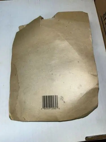 Crinkled tan packaging with barcode for Ruff E Nuff Emergency Motorized Vehicles MOC E Toys