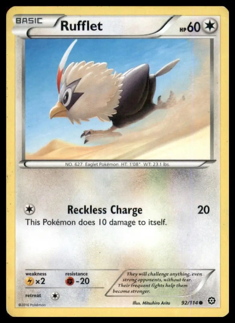 Rufflet 92/114 XY - Steam Siege Regular - Pokémon Card Single