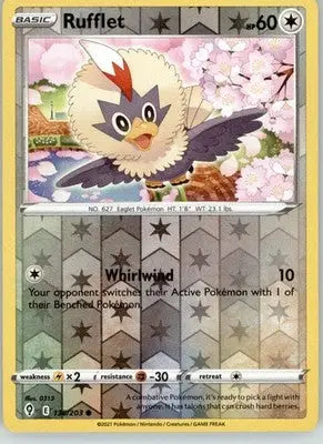 Rufflet - Evolving Skies - 136/203 - Reverse Holo LP Pokemon