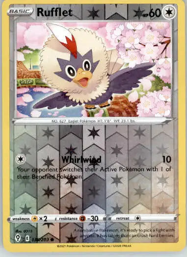 Rufflet - SWSH07: Evolving Skies - 136/203 - Reverse Holo LP - Pokémon Card Single
