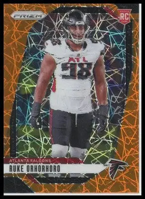 Ruke Orhorhoro Rookie 2024 Panini Prizm Lazer #386 Atlanta Falcons