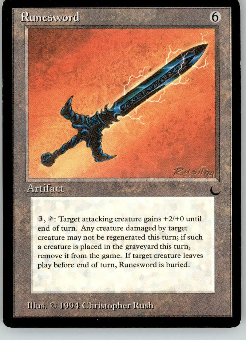 Runesword - The Dark - LP Magic: The Gathering - Magic Card Single