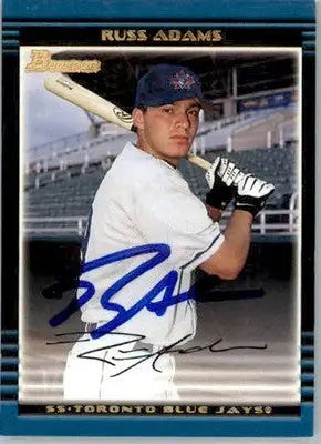 Russ Adams - 2002 Bowman Draft Picks & Prospects - #BDP14 - RC,AUTO Baseball - Baseball Card Single
