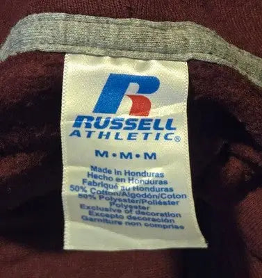 Russell Athletic Hoodie Mens M Iona Prep Vikings Maroon Pullover Hooded Vintage - Apparel