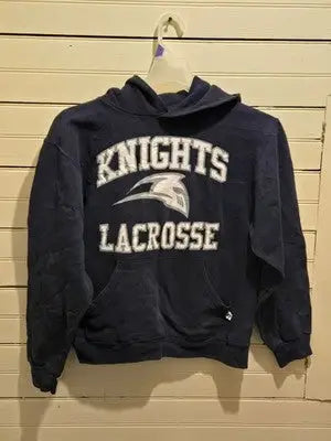 Russell Athletic Hoodie Mens S Knights Lacrosse Navy Pullover Kangaroo Pocket - Apparel