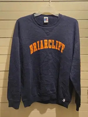Russell Athletic Sweatshirt Mens XL Briarcliff Bears Navy Orange Crewneck School - Apparel