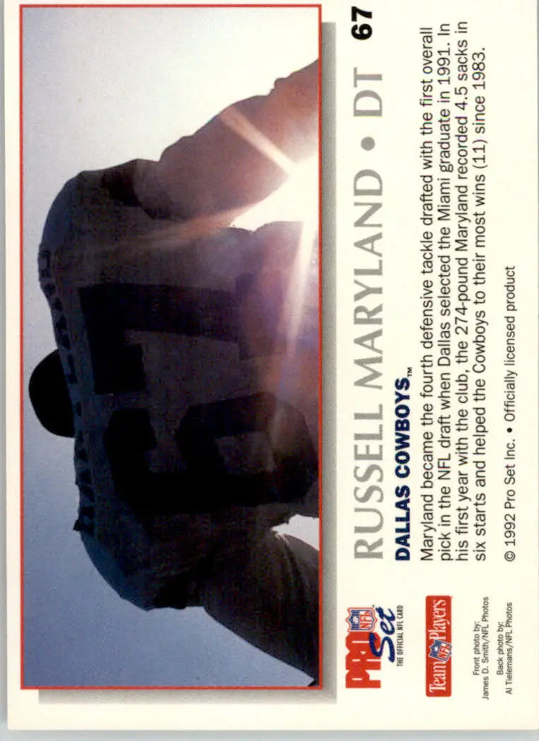 Russell Maryland - 1992 Pro Set Power - #67 - Football - Football Card Single
