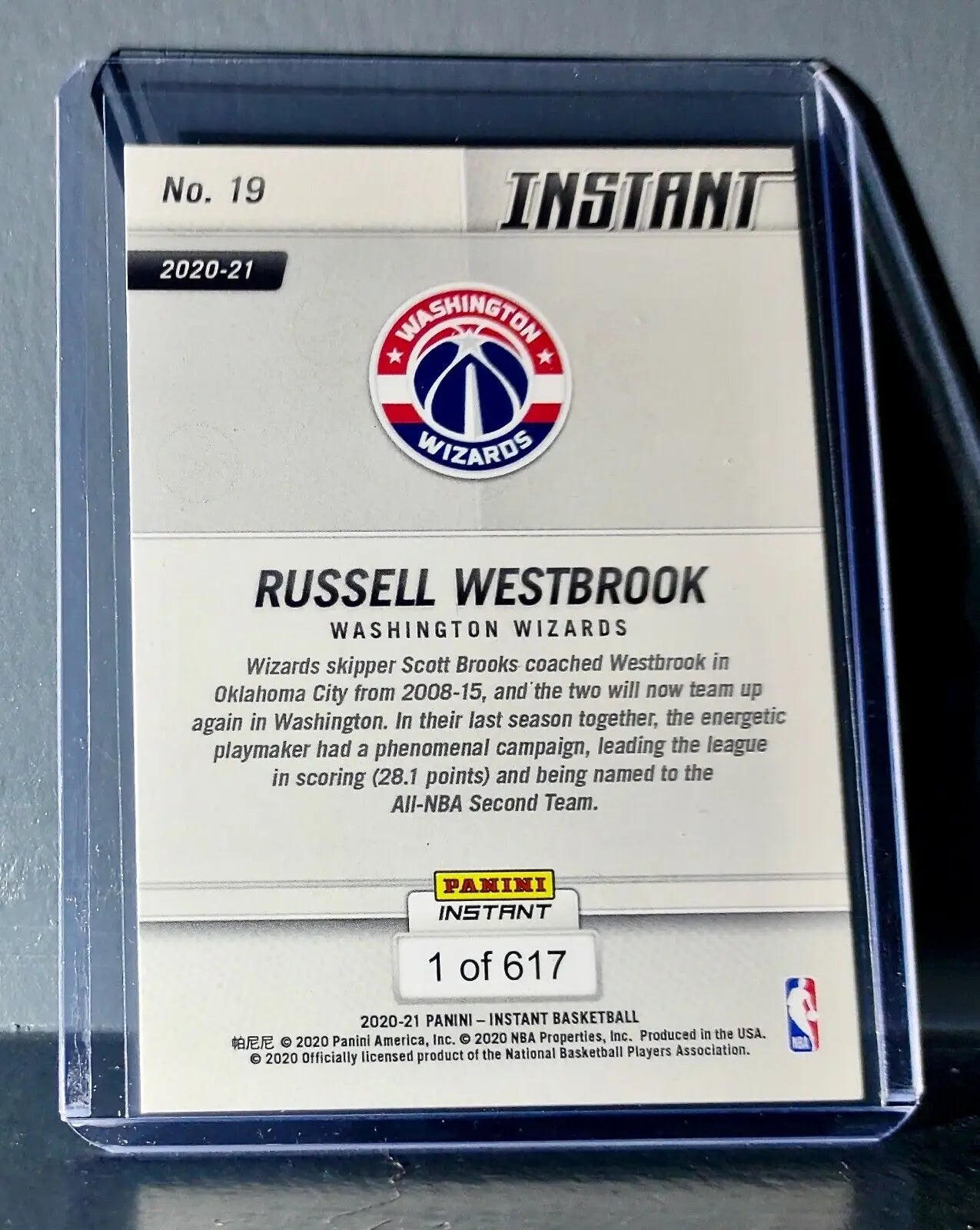 Russell Westbrook 2020-21 Panini NBA Tip-Off #19 Basketball Card 1 of 617 - Basketball Card Single