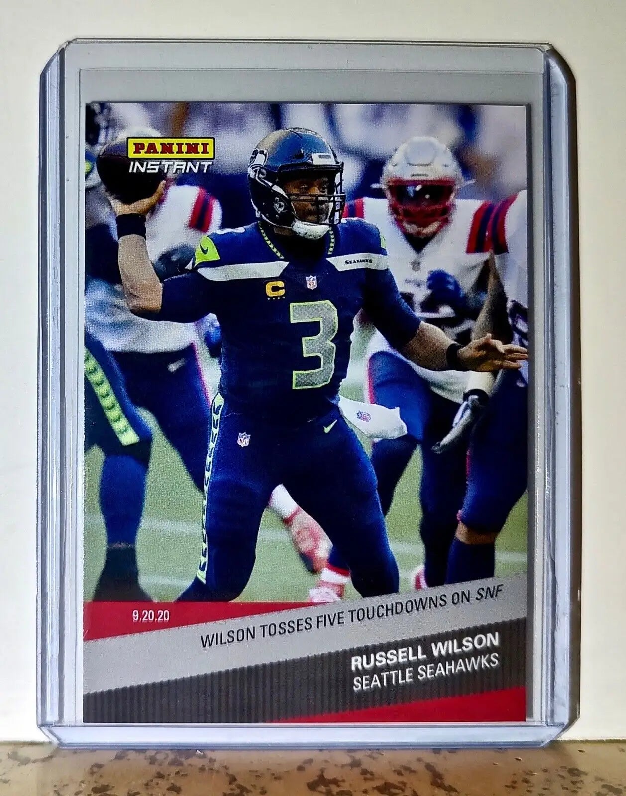 Russell Wilson 2020 Panini NFL #37 Football Card Seattle Seahawks 1 of 165 - Football Card Single