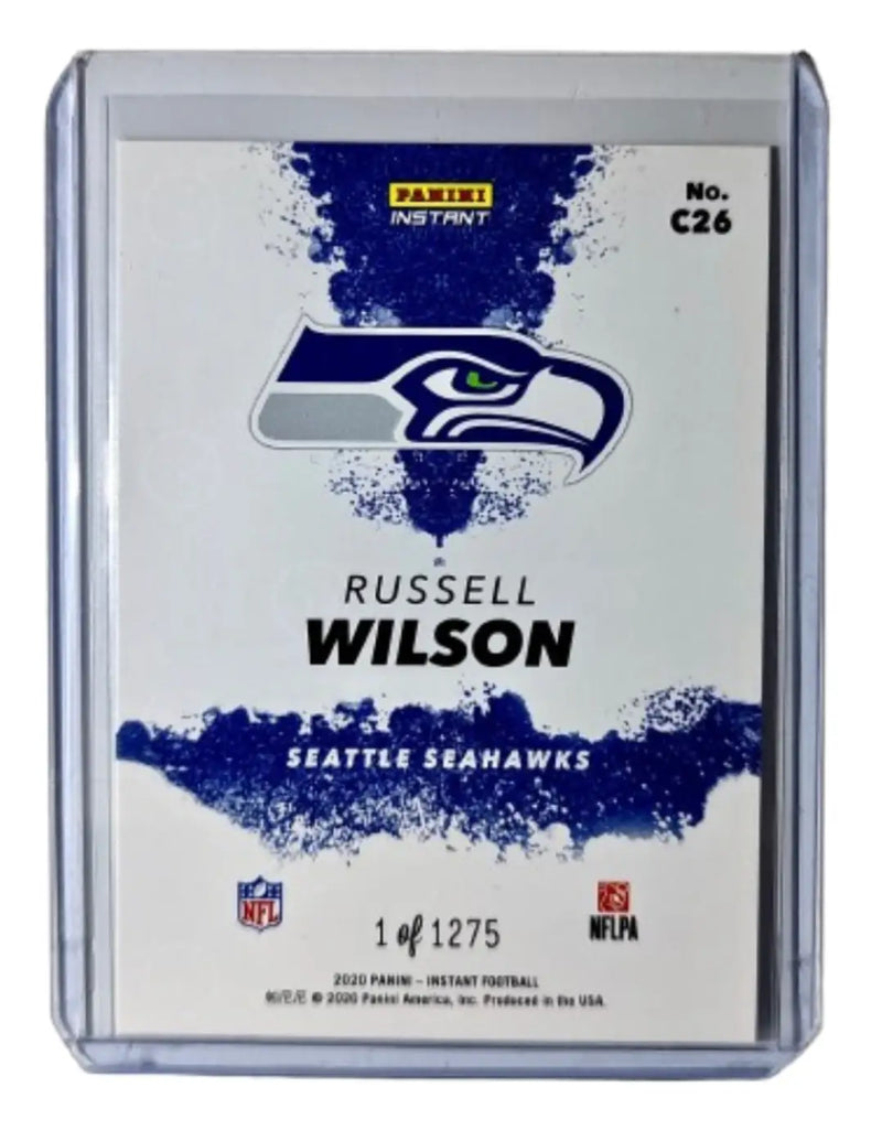 Russell Wilson 2020 Panini NFL Instant My City #26 Football Card 1 of 1275
